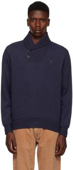Ralph Lauren | Navy Shawl Collar Sweater商品图片,6.2折