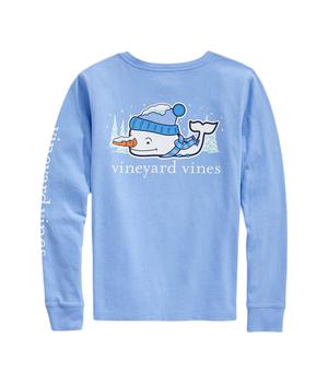 Vineyard Vines价格, Vineyard Vines | Winter Whale Pocket Tee (Toddler/Little Kids/Big Kids)商品图片 