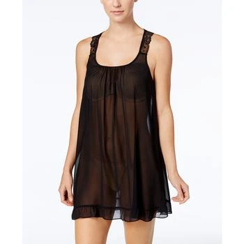 Linea Donatella | Sheer Scoop Neck Chemise Lingerie Nightgown 