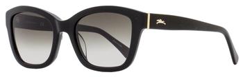 推荐Longchamp Women's Rectangular Sunglasses LO632S 001 Black 53mm商品