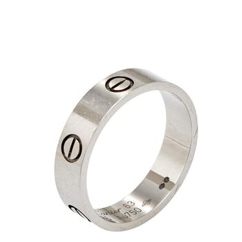 美国卡地亚戒指, [二手商品] Cartier | Cartier Love 18K White Gold Band Ring Size 63商品图片 7.3折, 满1件减$100, 满减