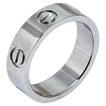 美国卡地亚戒指, [二手商品] Cartier | Cartier Love Platinum Band Ring Size 51商品图片 6.9折, 满1件减$100, 满减