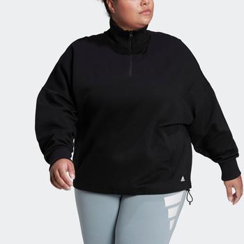 美国adidas plus, Adidas | Women's adidas  Sportswear Future Icons Quarter-Zip Sweatshirt (Plus Size)商品图片 6折×额外7折, 额外七折