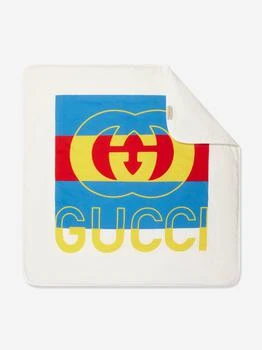 Gucci | Gucci Baby Logo Blanket in White,商家Childsplay Clothing,价格¥2163