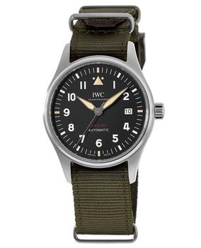 IWC Schaffhausen | IWC Pilot's Automatic Spitfire Black Dial Green Strap Men's Watch IW326801商品图片,9.4折