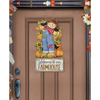 商品Designocracy | Holiday Door Decor Wall Decor Harvest Scarecrow Wooden Welcome Sign S. Winget,商家Macy's,价格¥1130图片
