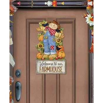 Designocracy | Holiday Door Decor Wall Decor Harvest Scarecrow Wooden Welcome Sign S. Winget,商家Macy's,价格¥1101