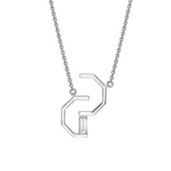 商品AME | Âme Angles 18K White Gold, Lab-Grown Diamond Signature Pendant Necklace,商家Premium Outlets,价格¥7248图片