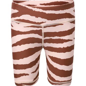 monster, Munster | Zebra stripes tight sports shorts in beige and brown商品图片 4.4折×额外7.5折, 额外七五折