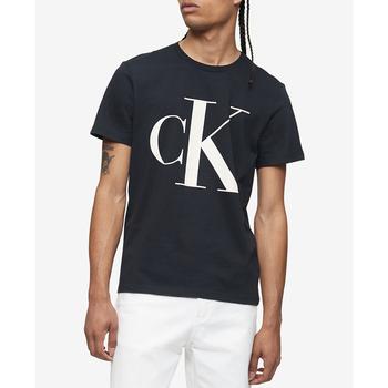 Calvin Klein | Men's Monogram Logo Graphic T-Shirt商品图片,7折×额外8折, 独家减免邮费, 额外八折