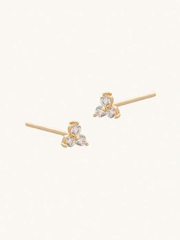 商品LUNNE | 14k Gold Mini CZ Blossom Earrings A03,商家W Concept,价格¥473图片