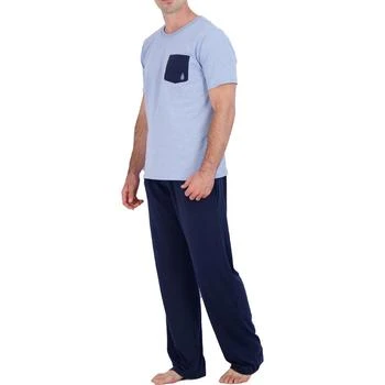 London Fog | London Fog Jersey Coordinates Men's 2 Piece T-Shirt & Loungers Sleepwear Set,商家BHFO,价格¥62