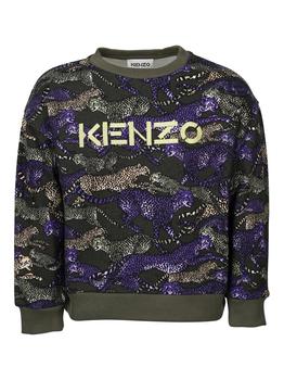 Kenzo | Kenzo Kids Logo Detailed Long-Sleeved Sweatshirt商品图片,8.6折