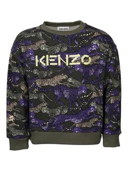 推荐Kenzo Kids Logo Detailed Long-Sleeved Sweatshirt商品