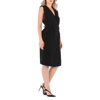 Burberry | Reece Black Sleeveless Silk Cardi Wrap Dress 4折, 满$200减$10, 满减