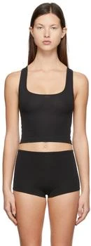 SKIMS | Black Cotton Rib Tank Top 