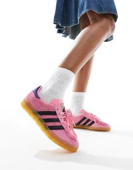 Adidas | adidas Originals Gazelle Indoor trainers in pink and black with gum sole,商家ASOS,价格¥921