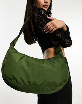 推荐Baggu medium nylon crescent crossbody bag 8" x 13.75" in khaki商品