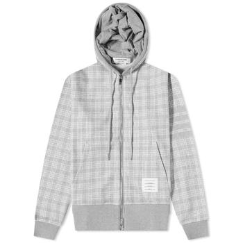 推荐Thom Browne Check Engineered Stripe Zip Hoody商品