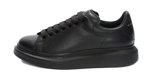 亚历山大·王鞋子, Alexander McQueen | 亚历山大王 麦昆 光话小牛皮  低帮时尚板鞋 黑色商品图片 包邮包税