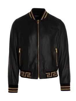 推荐Versace Greca-Pattern Zipped Bomber Jacket商品