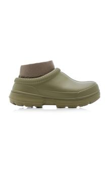 推荐UGG - Women's Tasman X Sherpa and Rubber Slides - Green - US 6 - Moda Operandi商品