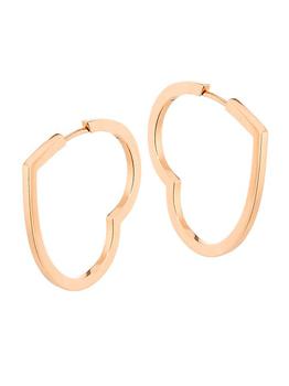 商品Antifer 18K Gold Heart Large Hoop Earrings图片