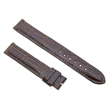 Hadley Roma | 14 MM Shiny Dark Brown Alligator Leather Strap,商家Jomashop,价格¥373