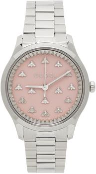 推荐Silver & Pink G-Timeless Multibee Watch商品