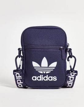 阿迪达斯包, Adidas | adidas Originals adicolor across body bag with branded strap in shadow navy商品图片 8.6折
