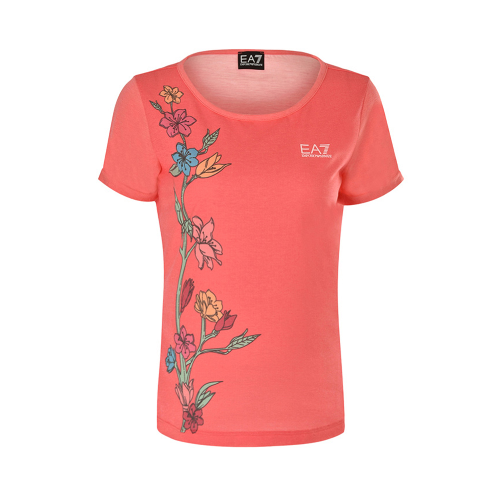 Emporio Armani | Emporio Armani 安普里奥 阿玛尼 女士花灰色纯色棉质短袖T恤 3ZTT45-J63Z-1442商品图片,独家减免邮费