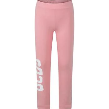 GCDS Mini | Pink Leggings For Girl With Logo,商家Italist,价格¥729