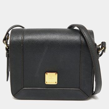 product MCM Black Leather Flap Crossbody Bag image