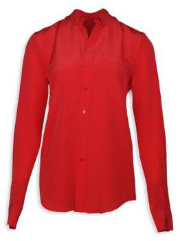 [二手商品] Joseph | Joseph Crepe De Chine Blouse In Red Silk商品图片,