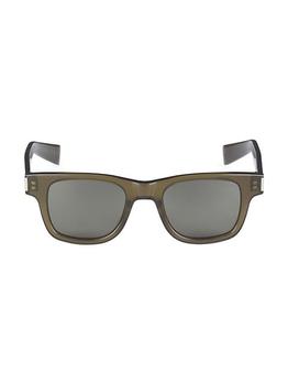 推荐New Wave 47MM Rectangular Acetate Sunglasses商品