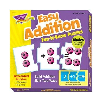 Trend Enterprises | Easy Addition Fun-To-Know Puzzles - Matching Games to Build Math Skills, Set of 45,商家Macy's,价格¥97