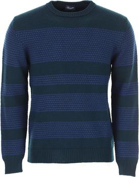 推荐Drumohr Men's Blue Cotton Sweater商品
