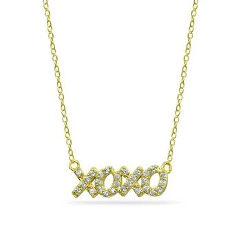 Giani Bernini | Cubic Zirconia "XOXO" Nameplate Necklace in 18k Gold Plated Sterling Silver 3.9折×额外8折, 独家减免邮费, 额外八折