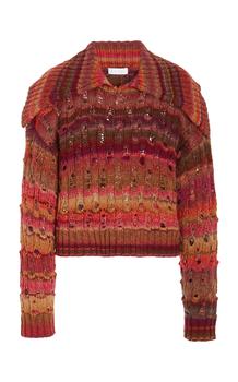 推荐Jonathan Simkhai - Women's Jenna Cropped Wool-Blend Knit Pullover - Multi - XS - Moda Operandi商品