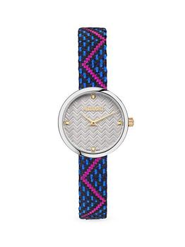 推荐M1 Stainless Steel 29mm Jacquard Silk Strap Watch商品