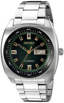 推荐Seiko Men's SNKM97 Analog Green Dial Automatic Silver Stainless Steel Watch商品