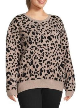 推荐​Plus Leopard Print Sweater商品