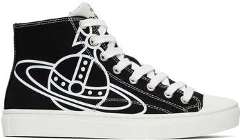 Vivienne Westwood | Black Plimsoll Sneakers,商家Ssense US,价格¥1875