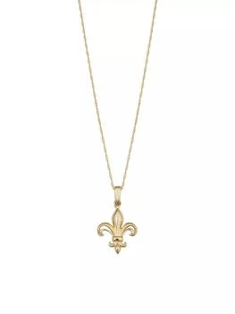 Oradina | 14K Yellow Gold Fleur De Lis Pendant Necklace,商家Saks Fifth Avenue,价格¥2319