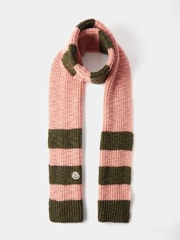 Moncler | Striped wool-blend scarf商品图片,