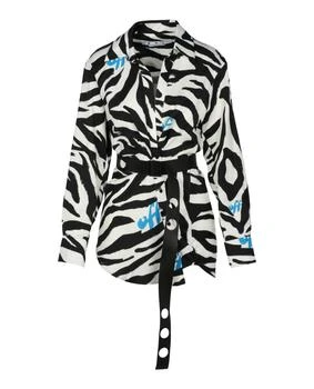 推荐Zebra Belted Shirt Dress商品