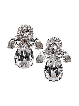 商品Jennifer Behr | Edith Silvertone & Crystal Drop Earrings,商家Saks Fifth Avenue,价格¥1222图片