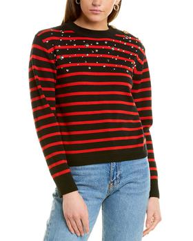 推荐RED Valentino Striped Wool Sweater商品