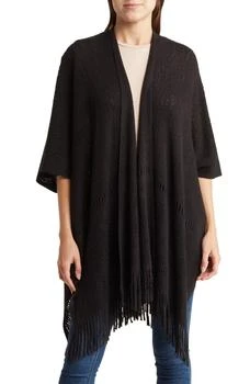 推荐Raschel Fringe Hem Knit Ruana商品