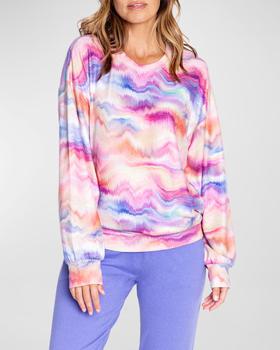 推荐Sunset Glow Watercolor-Print Sweatshirt商品